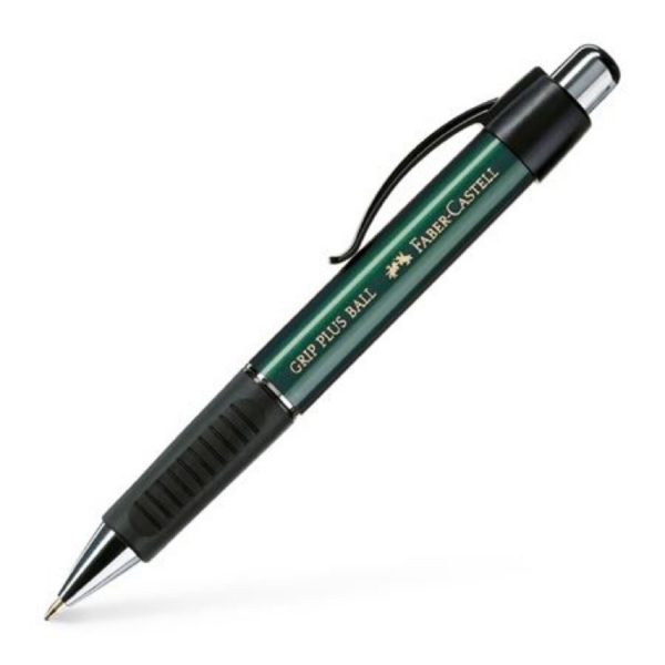 Faber-Castell Ballpoint Pen Grip Plus Ball M Green Metallic