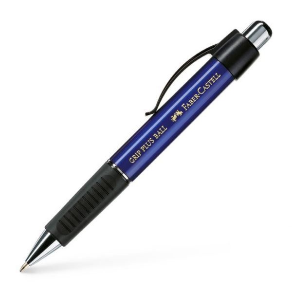 Faber-Castell Grip Plus Ballpoint Pen  Ball M Blue Metallic