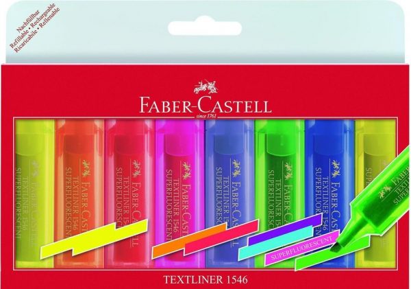 Faber-Castell Textliner 46 Superflourescent, Wallet Of 8 154662