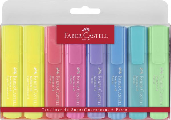 Faber-Castell Highlighter Textliner 46 Superfluorescent+ Pastel  Wallet 8 154681