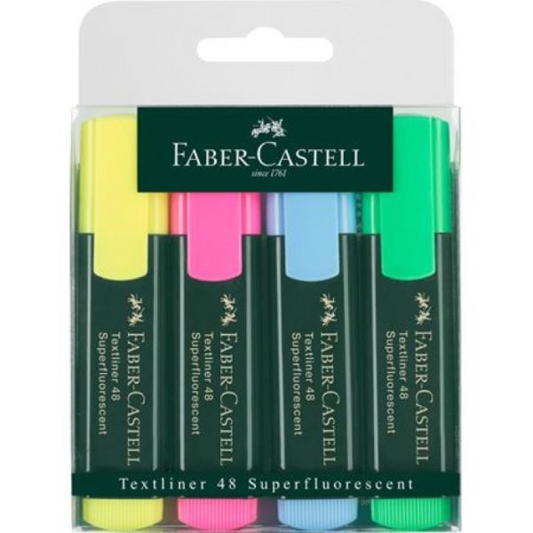 Textliner 48 Superfluorescent, Wallet Of 4