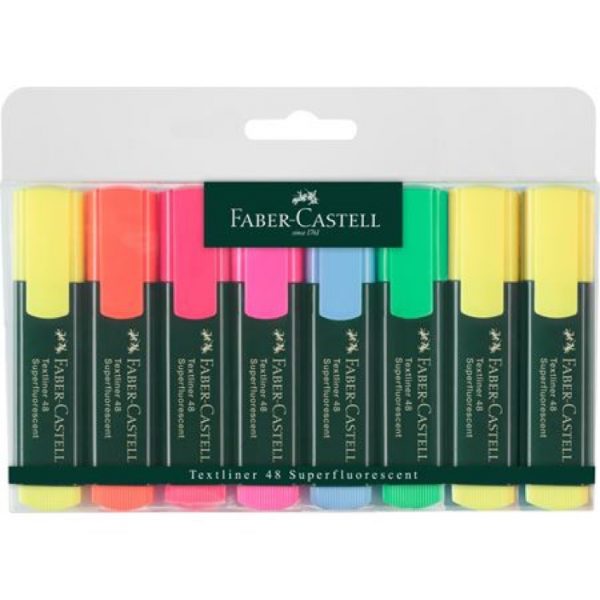 Faber-Castell Textliner 48 Superfluorescent, Wallet Of 8