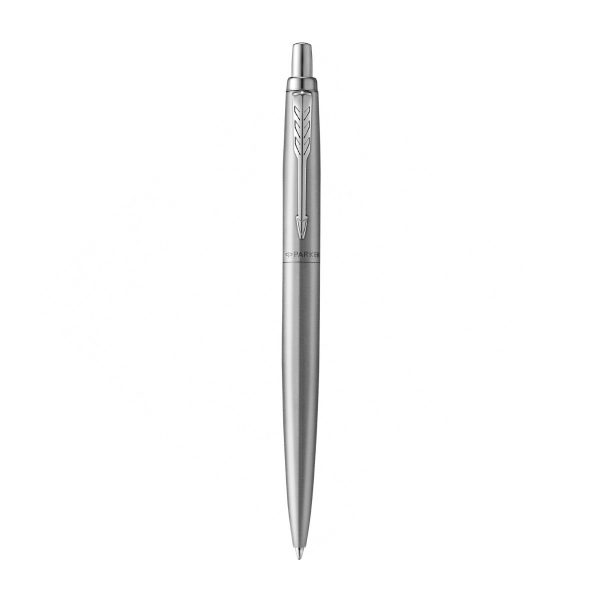 Parker-Pen Jotter Xl  Ballpoint Pen Blue Ink With Monochrome Stainless Steel Finish
