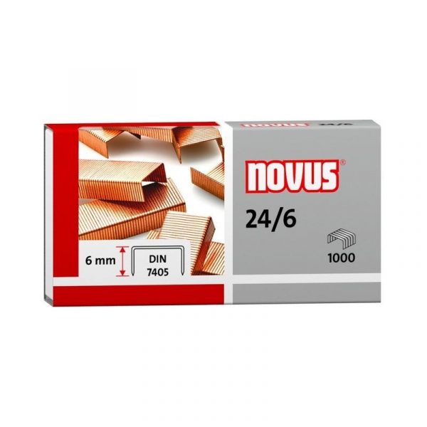 Novas Stapler Pin Box 1000 Staples Copper No. 24/6
