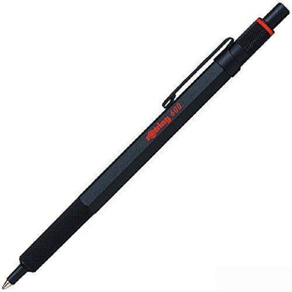 Rotring 600 Black Ballpoint Pen, Black Body, No. 2032577