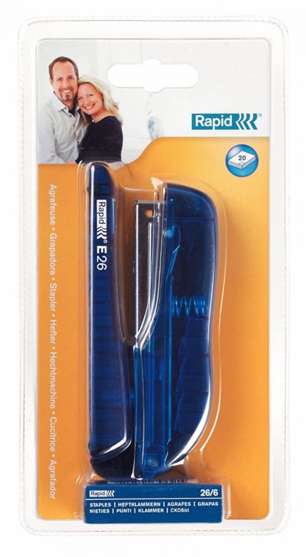 Office Stapler + P Pin On 20 Sheet Rapid Card Size 26/6 No. E26-20854012