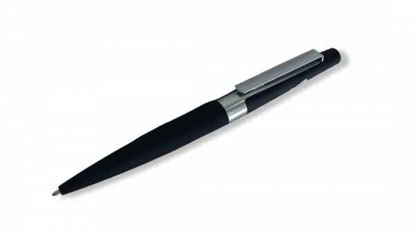 Blue Ballpoint Pen, Metal Twist Body, Black, No. Mp 129 - 1615