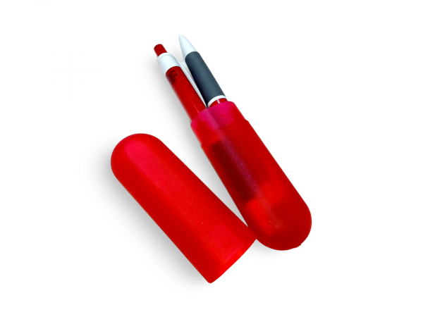Set Ballpoint Pen + Pencil, Plastic Body Red, No. Pp 145-1247