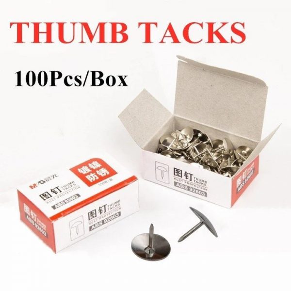 M&G Metal Desk Pin Box Abs92603