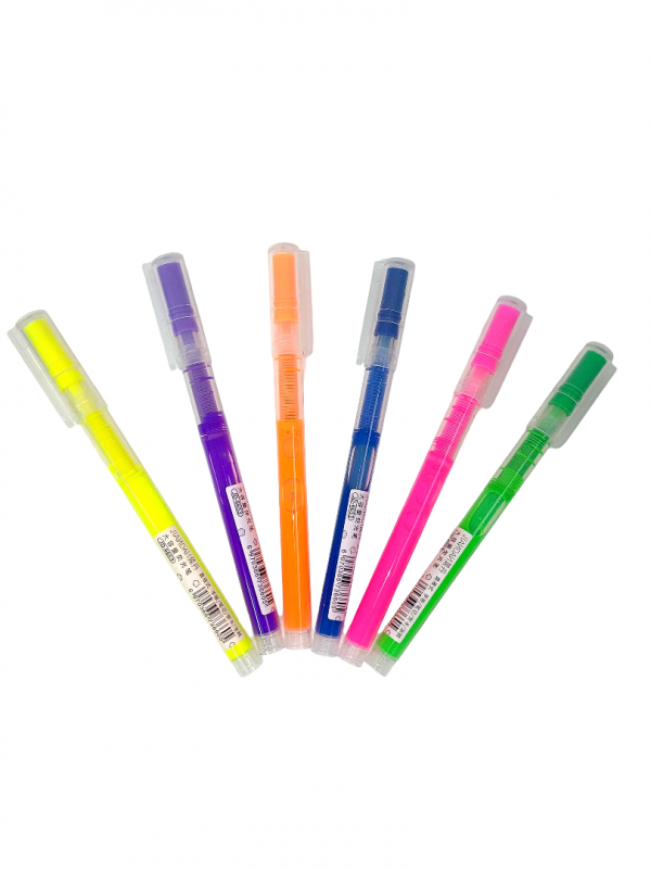 Yiwu 6-Color Phosphorescent Marker Set,  Plastic Box No. Jd-6653